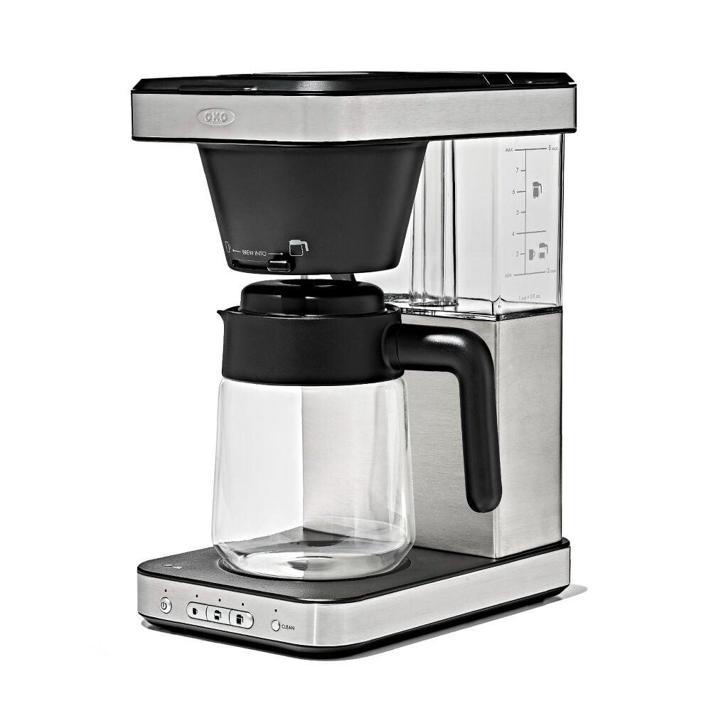 8-Cup Coffee Maker with Podless Single-Serve Function and Glass Carafe D2