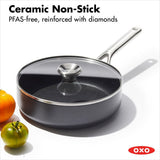 Ceramic Professional Non-Stick 3-Quart Sauté Pan with Lid F5