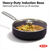 Ceramic Professional Non-Stick 3-Quart Sauté Pan with Lid F5