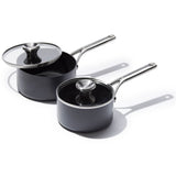 Ceramic Professional Non-Stick 4-Piece Saucepan Set (1.7 Qt & 2.3 Qt) O2