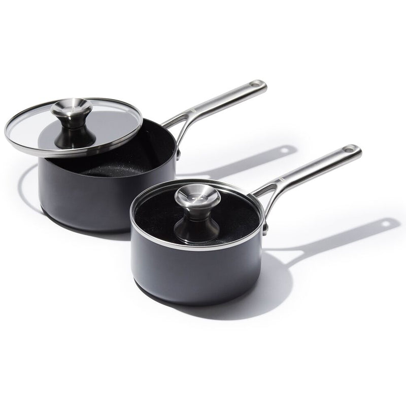 Ceramic Professional Non-Stick 4-Piece Saucepan Set (1.7 Qt & 2.3 Qt) O2