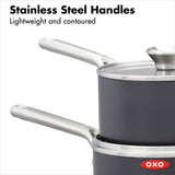 Ceramic Professional Non-Stick 4-Piece Saucepan Set (1.7 Qt & 2.3 Qt) O2