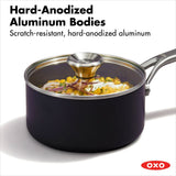 Ceramic Professional Non-Stick 4-Piece Saucepan Set (1.7 Qt & 2.3 Qt) O2