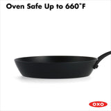 Carbon Steel Obsidian Series 8-Inch Frypan with Silicone Sleeve E5
