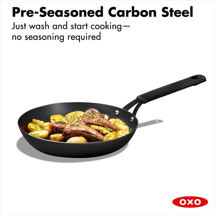 Carbon Steel Obsidian Series 10-Inch Frypan with Silicone Sleeve N6