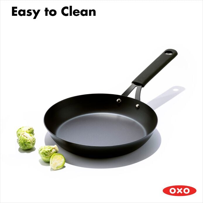 Carbon Steel Obsidian Series 10-Inch Frypan with Silicone Sleeve N6