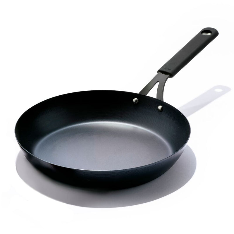 OXO Carbon Steel Obsidian Series 12-Inch Frypan with Silicone Sleeve A5