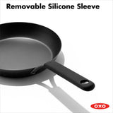 OXO Carbon Steel Obsidian Series 12-Inch Frypan with Silicone Sleeve A5