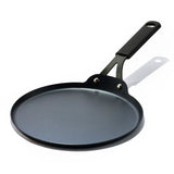 Obsidian Carbon Steel 10-Inch Crêpe Pan with Silicone Sleeve L6