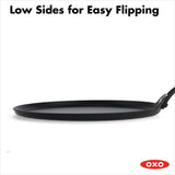 Obsidian Carbon Steel 10-Inch Crêpe Pan with Silicone Sleeve L6