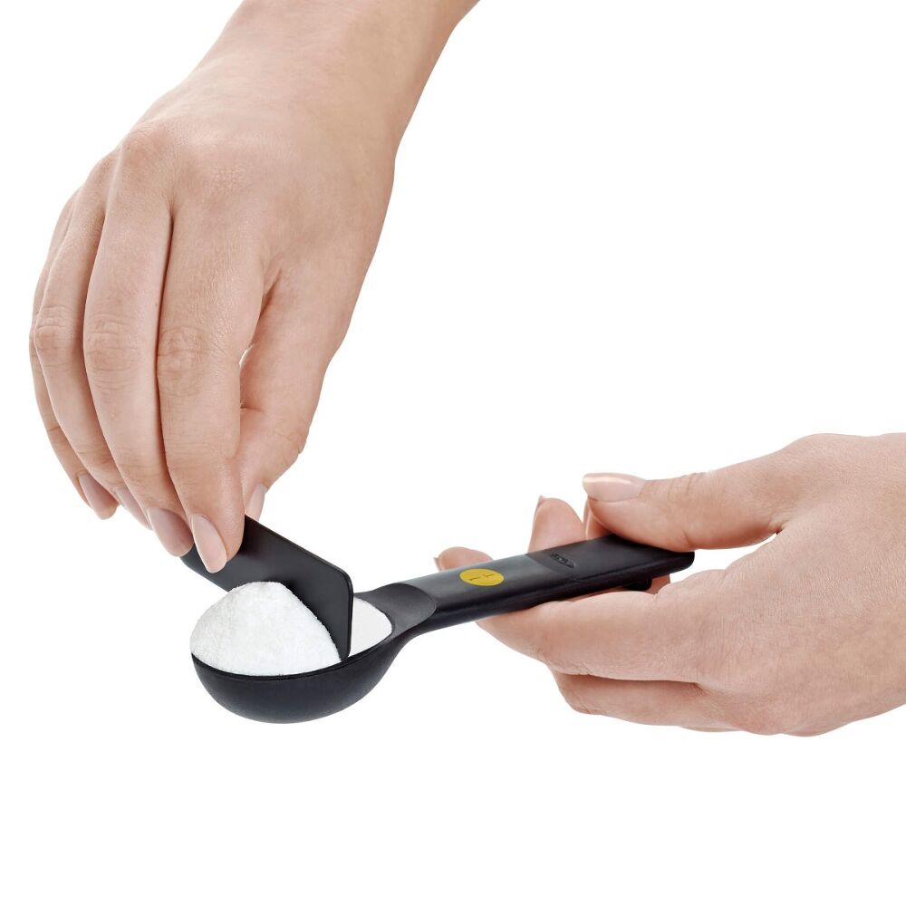 7 Piece Plastic Measuring Spoons - Black N6