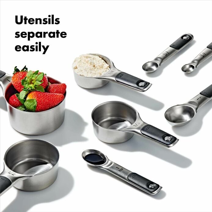 Stainless Steel Measuring Cups and Spoons Set O0