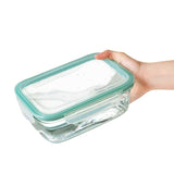 Smart Seal 8 Cup Glass Rectangle Container - Teal D4