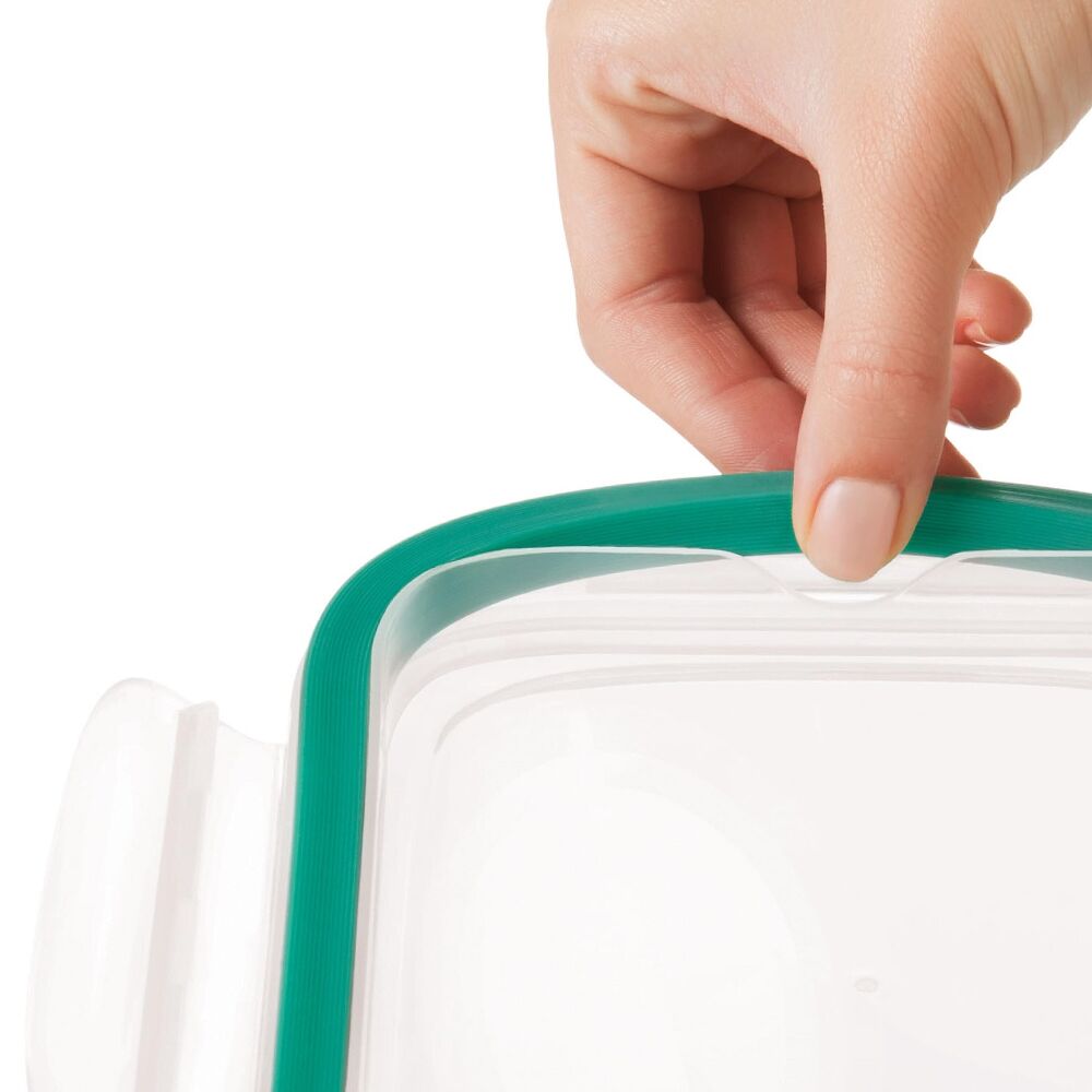 Smart Seal 3.5 Cup Glass Rectangle Container - Teal G6