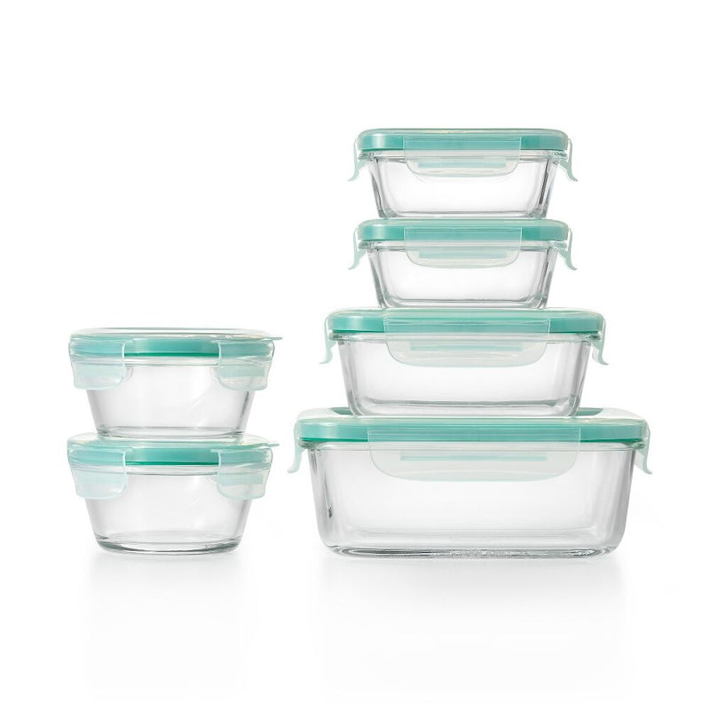 OXO Good Grips 12 Piece Smart Seal Glass Container Set G6