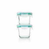 4 Piece Smart Seal Glass Mini Square Container Set J7