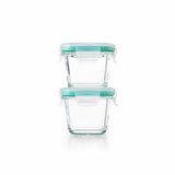 4 Piece Smart Seal Glass Mini Square Container Set J7