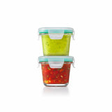 4 Piece Smart Seal Glass Mini Square Container Set J7