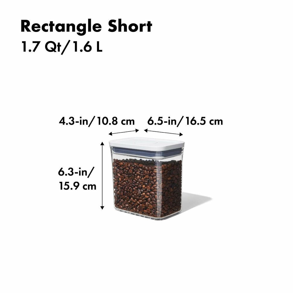 POP Container - Rectangle Short (1.7 Qt/1.6 L) - Matte Black L5