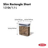 POP Container - Slim Rectangle Short (1.2 Qt.) V9