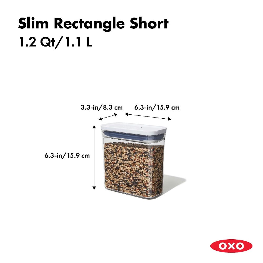 POP Container - Slim Rectangle Short (1.2 Qt.) V9
