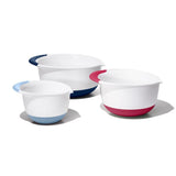 3 Piece Mixing Bowl Set New Colored Handles S5