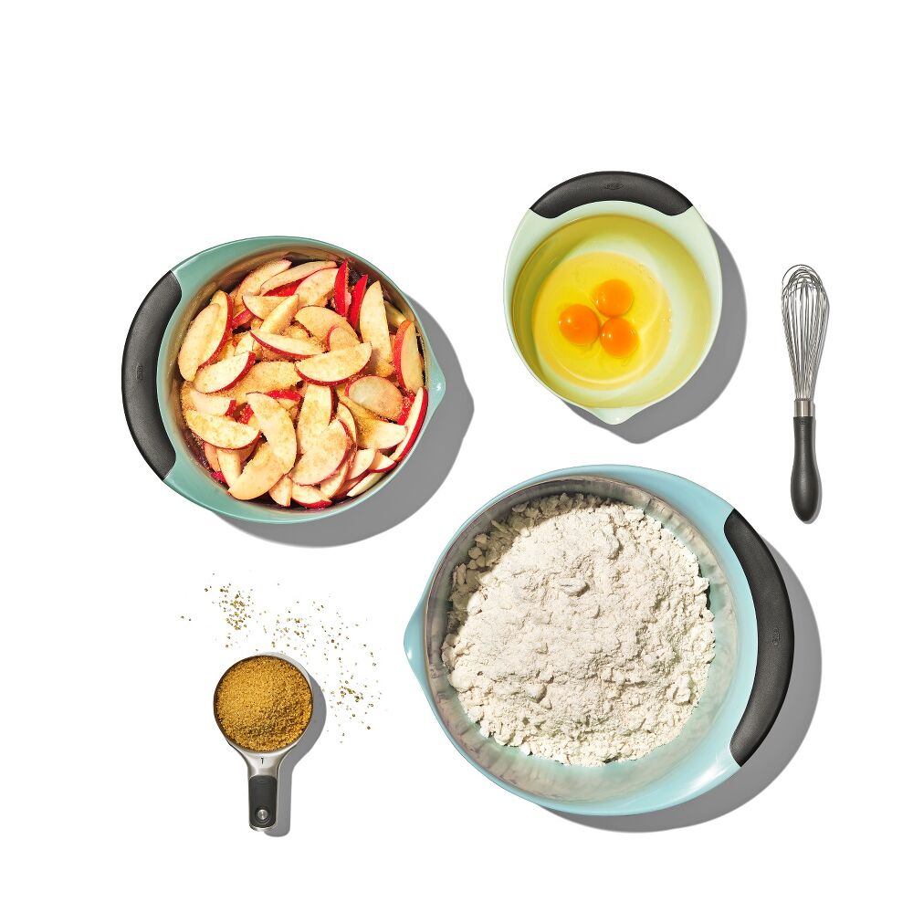 3 Piece Mixing Bowl Set - Cadet Blue, Tower Grey, Jade R7