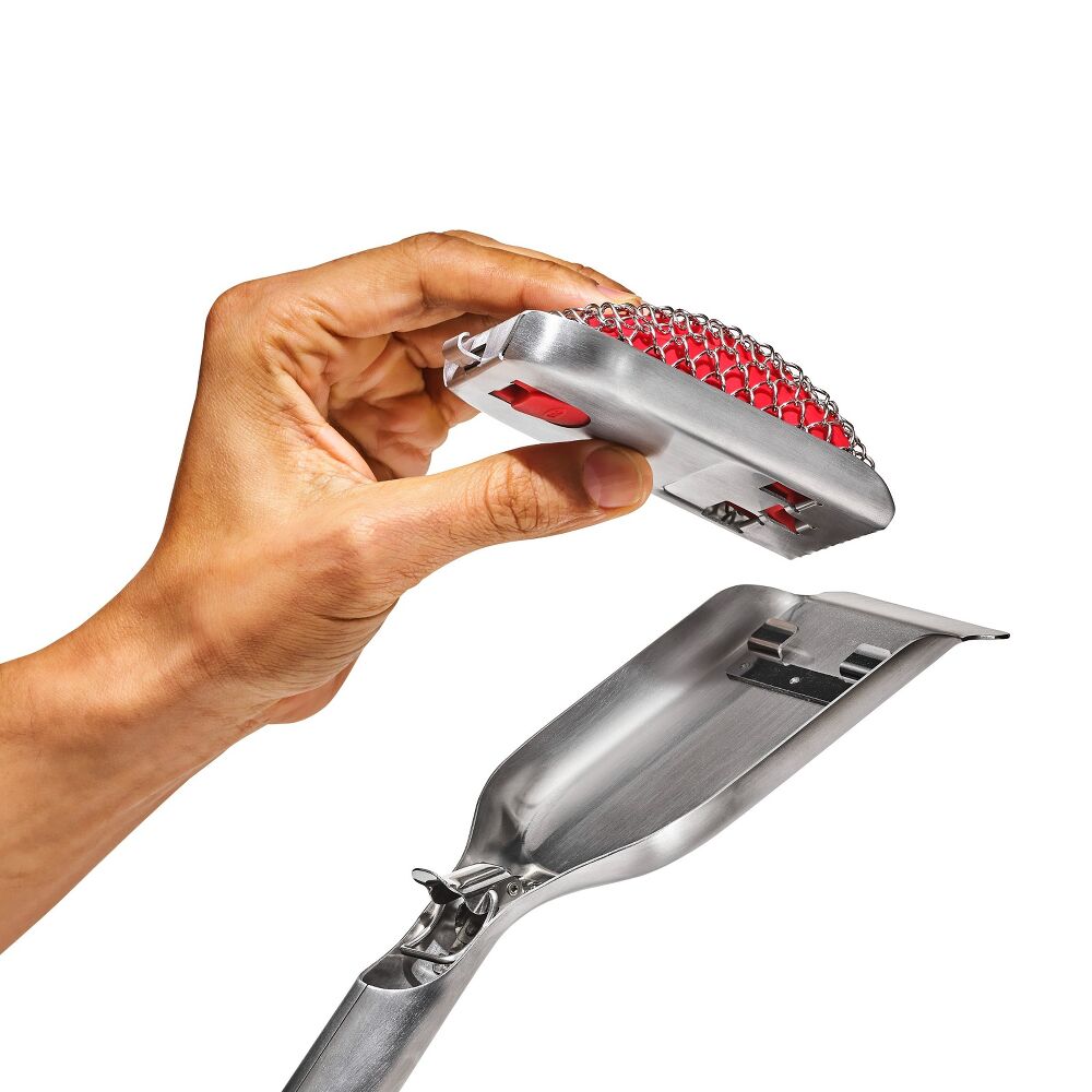 Coiled Grill Brush With Replaceable Head A7