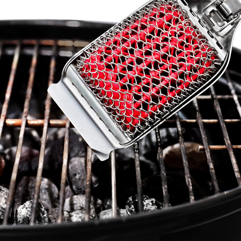 Coiled Grill Brush With Replaceable Head V5