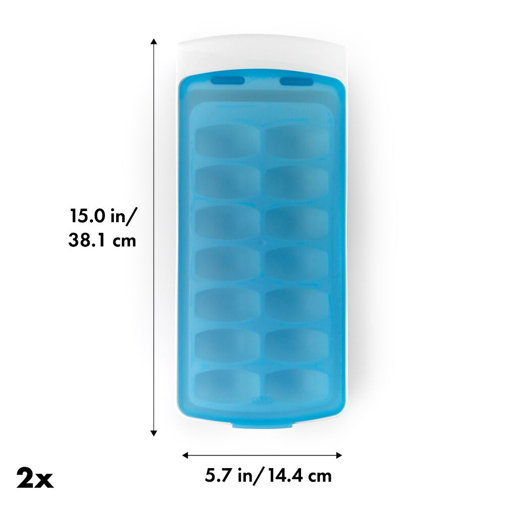 No-Spill Ice Cube Tray - 2 Pack V2