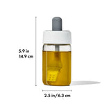 Glass Oil Bottle and Silicone Brush Set U5