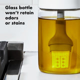 Glass Oil Bottle and Silicone Brush Set U5