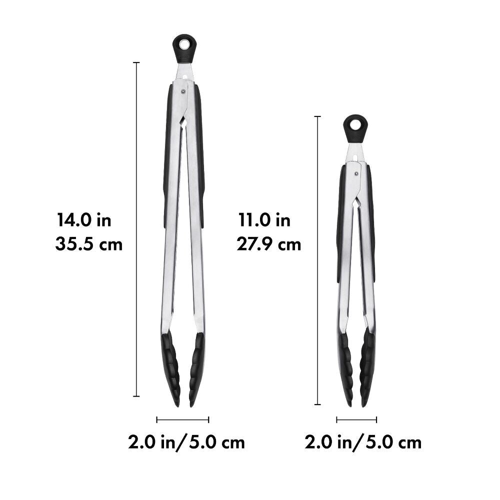 2-Piece Tongs with Nylon Heads Set X7