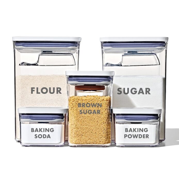 8-Piece Prelabeled Baking POP Container Set G8