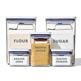 8-Piece Prelabeled Baking POP Container Set G8