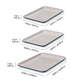 Non-Stick Pro Ceramic Coated Metal Bakeware 3 Pc Set O8