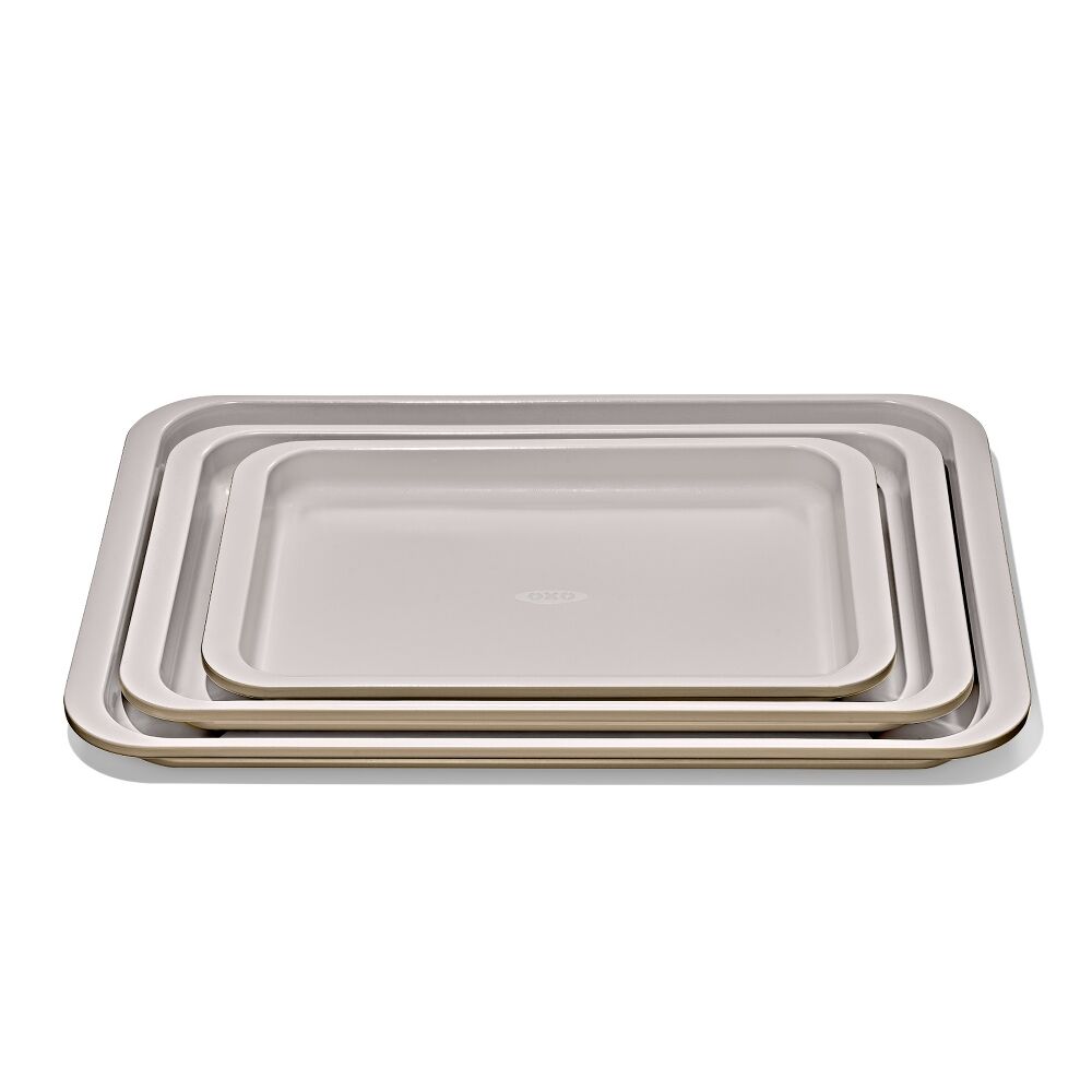 Non-Stick Pro Ceramic Coated Metal Bakeware 3 Pc Set O8