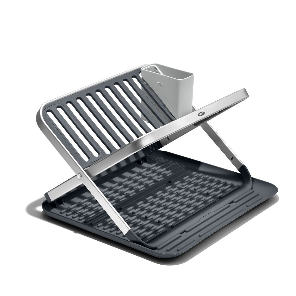 OXO Good Grips Aluminum Fold Flat Dish Rack A0