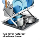 OXO Good Grips Aluminum Fold Flat Dish Rack A0