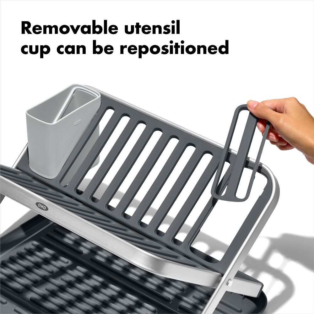 OXO Good Grips Aluminum Fold Flat Dish Rack A0