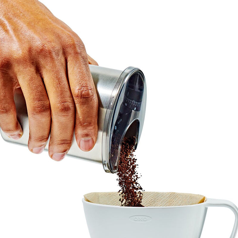 Replacement Coffee Grounds Container for Conical Burr Coffee Grinder - Stainless Steel X0