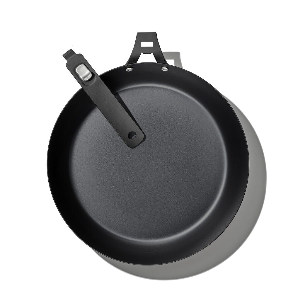 Outdoor 12-inch Carbon Steel Pan with Removable Handle M9