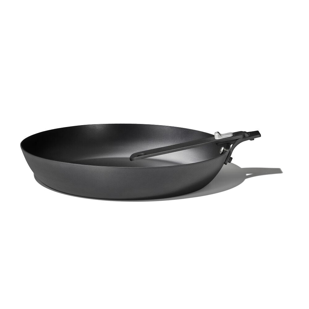 Outdoor 12-inch Carbon Steel Pan with Removable Handle M9