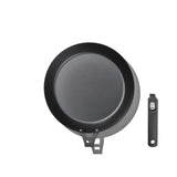 Outdoor 12-inch Carbon Steel Pan with Removable Handle M9