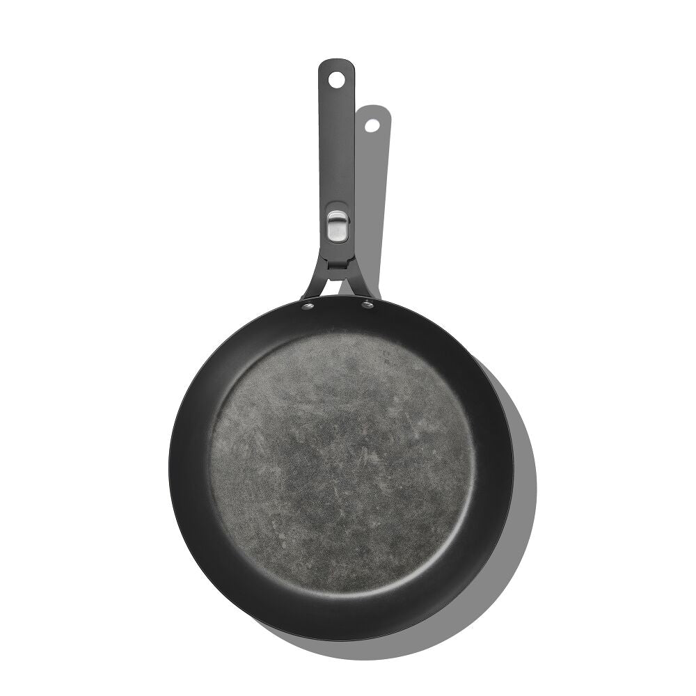 Outdoor 12-inch Carbon Steel Pan with Removable Handle M9