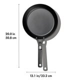 Outdoor 12-inch Carbon Steel Pan with Removable Handle E5