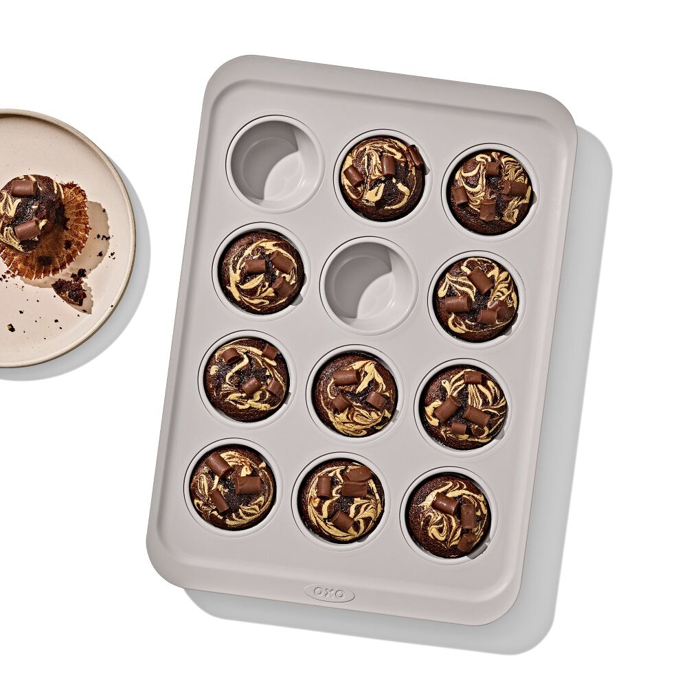 Non-Stick Pro Ceramic Coated Metal Bakeware 12 Cup Muffin Pan V4