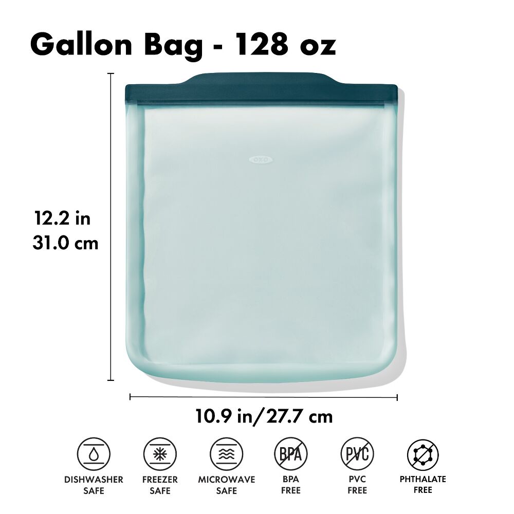 Silicone Reusable Bag - Gallon Bag (128 oz) - Lagoon J9