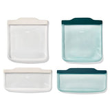 Silicone Reusable Bag -  4 Piece Lunch Set - Oat/Lagoon B0