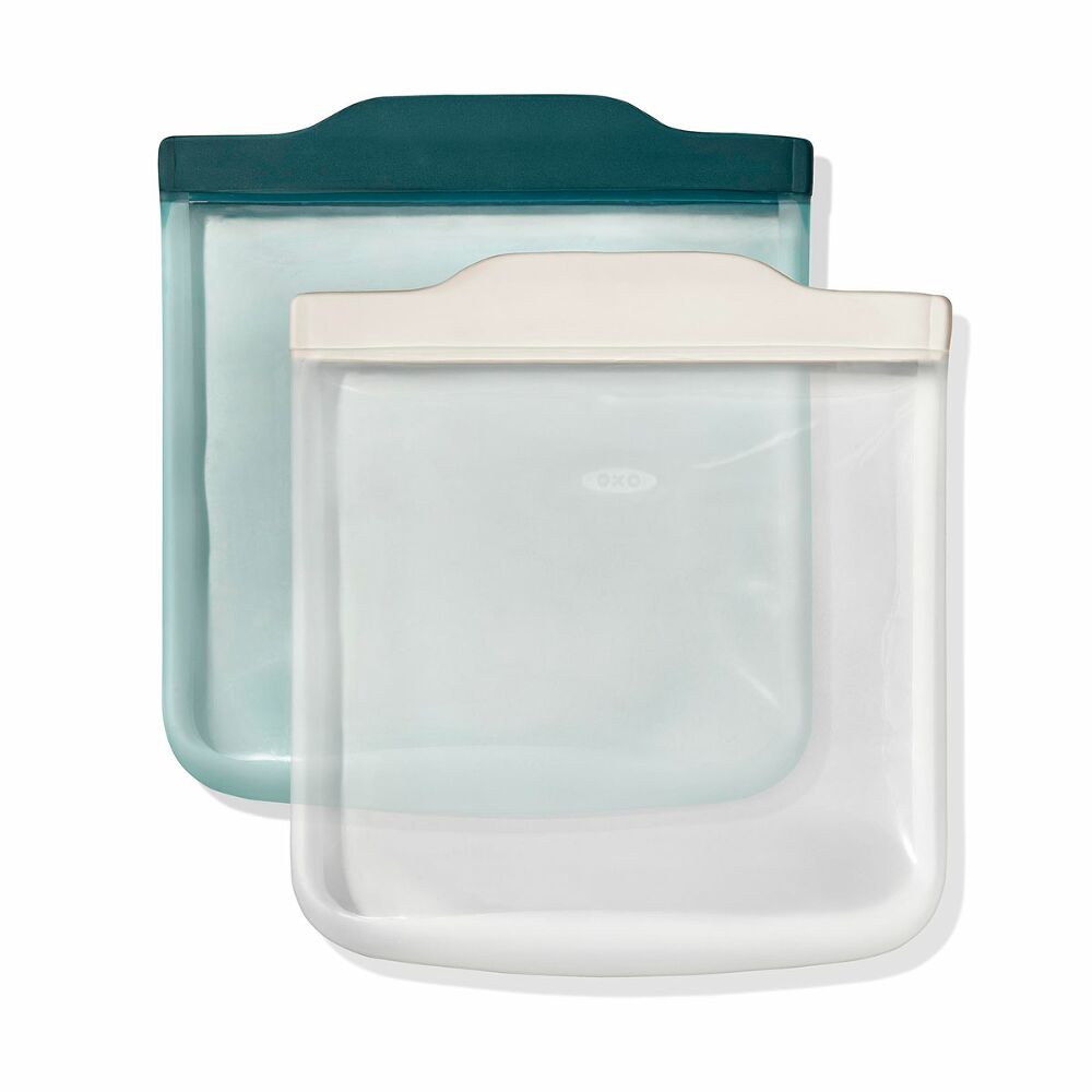 Silicone Reusable Bag -  4 Piece Lunch Set - Oat/Lagoon B0